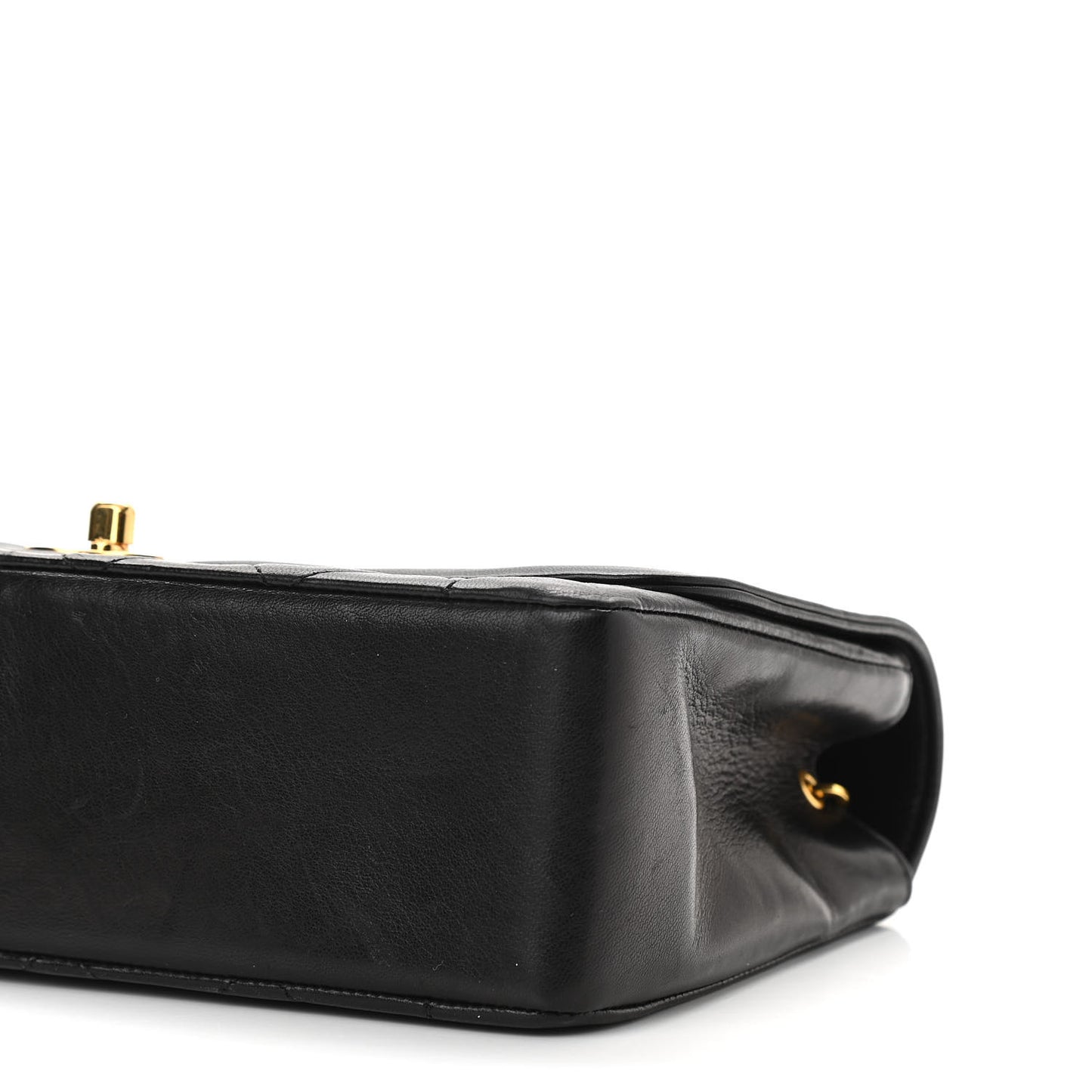 Lambskin Quilted Medium Single Flap Black