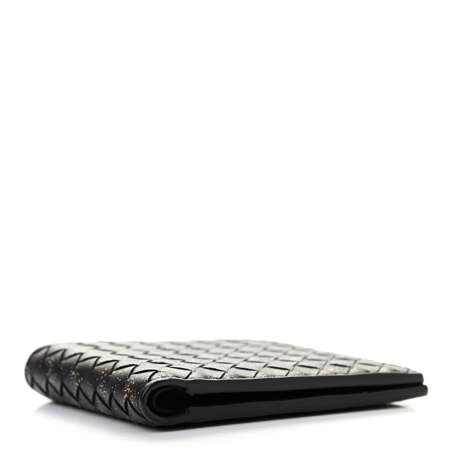 Bottega Veneta Nappa Intrecciato Paint Splatter Print Bi-Fold Wallet Black 4 of 8