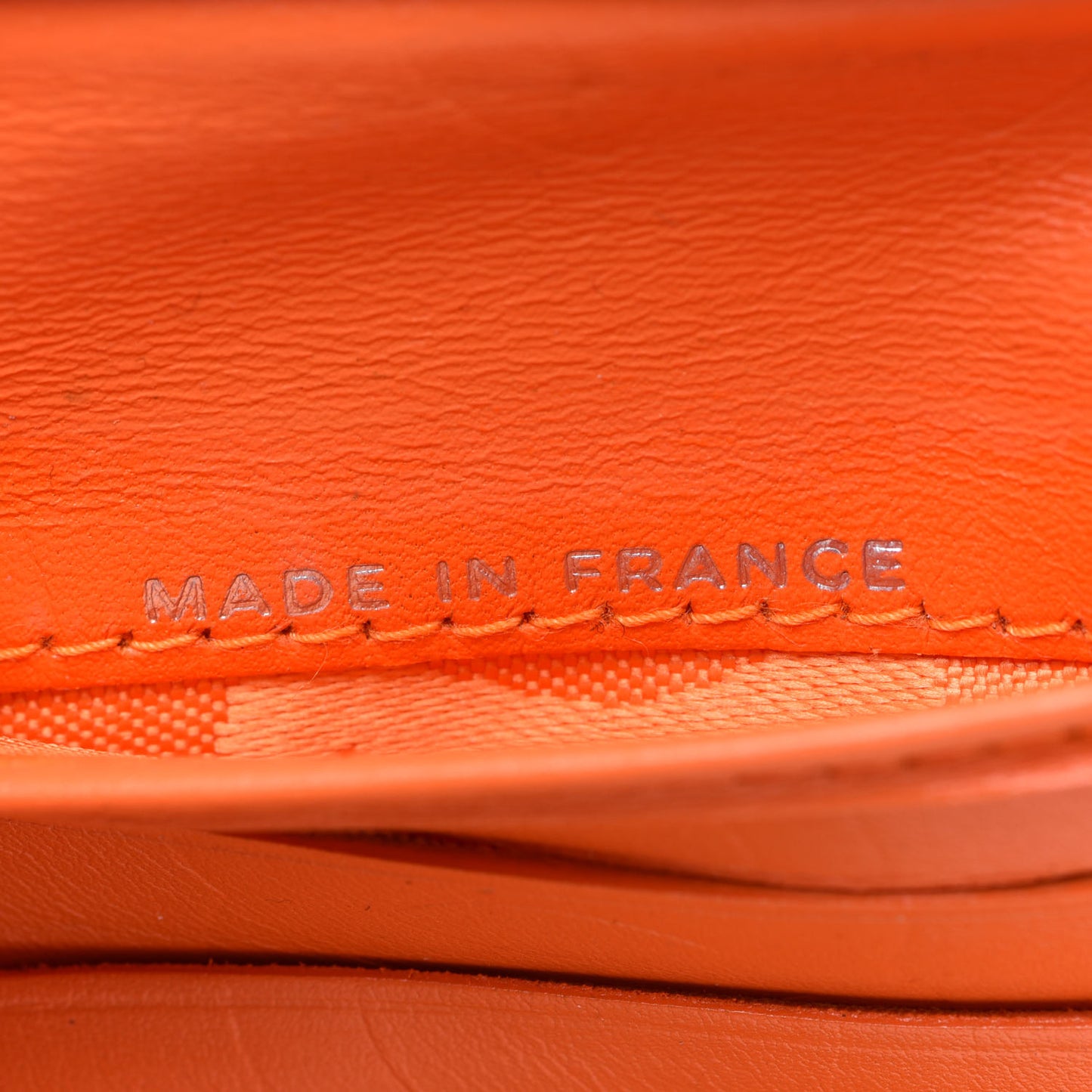 Calfskin Quilted Cambon Bi-fold Wallet Brown