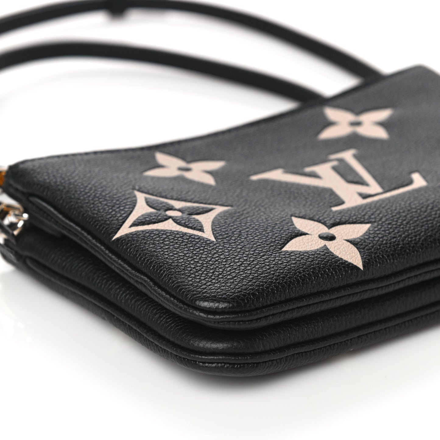 Empreinte Monogram Giant Double Zip Pochette Black Cream