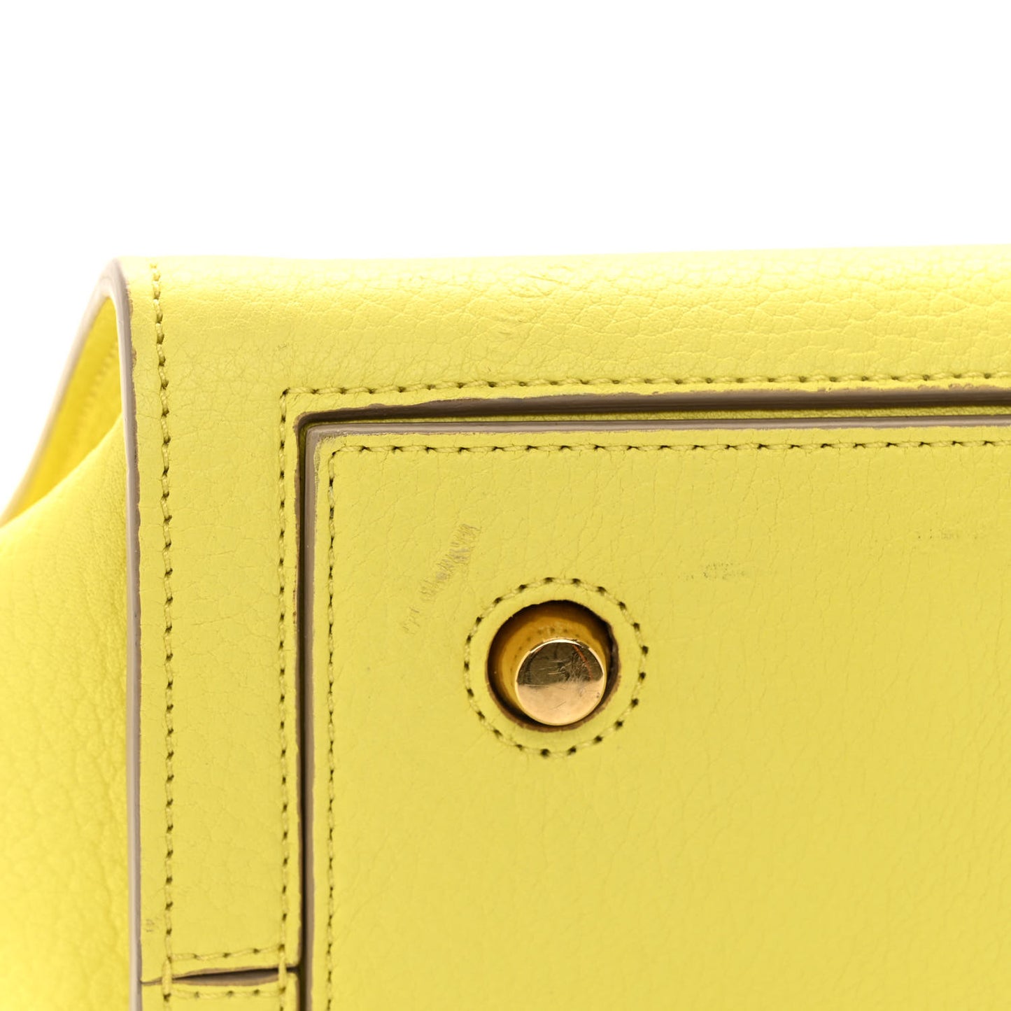 Crisped Calfskin Mini Tie Knot Tote Fluo Yellow