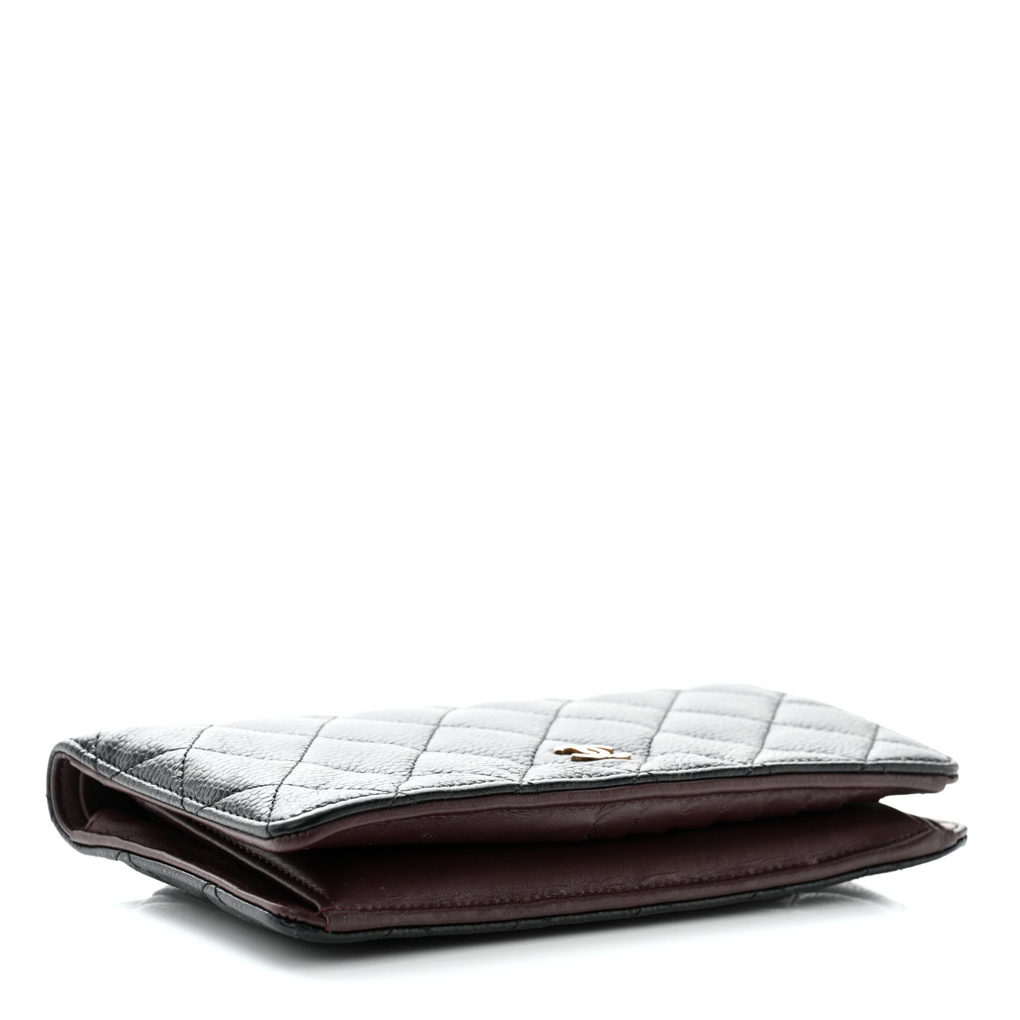 Caviar Quilted Yen Wallet Black