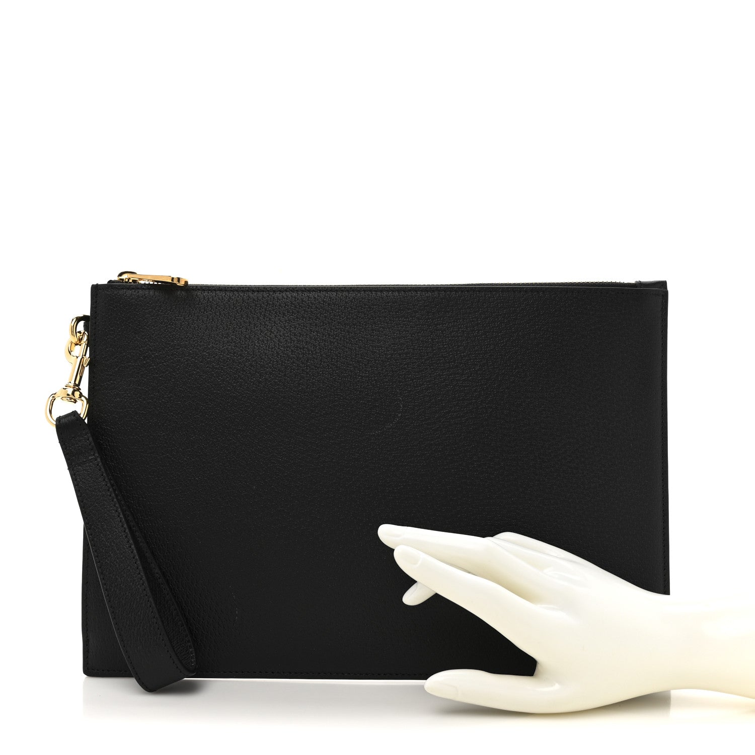 Gucci Calfskin Horsebit 1955 Wristlet Pouch Black 2 of 10