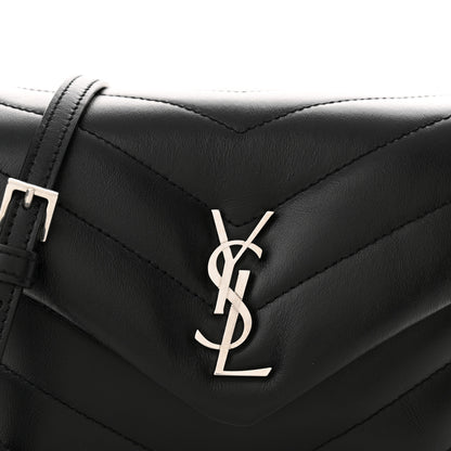 Saint Laurent Calfskin Y Quilted Monogram Toy Loulou Crossbody Bag Black 8 of 13