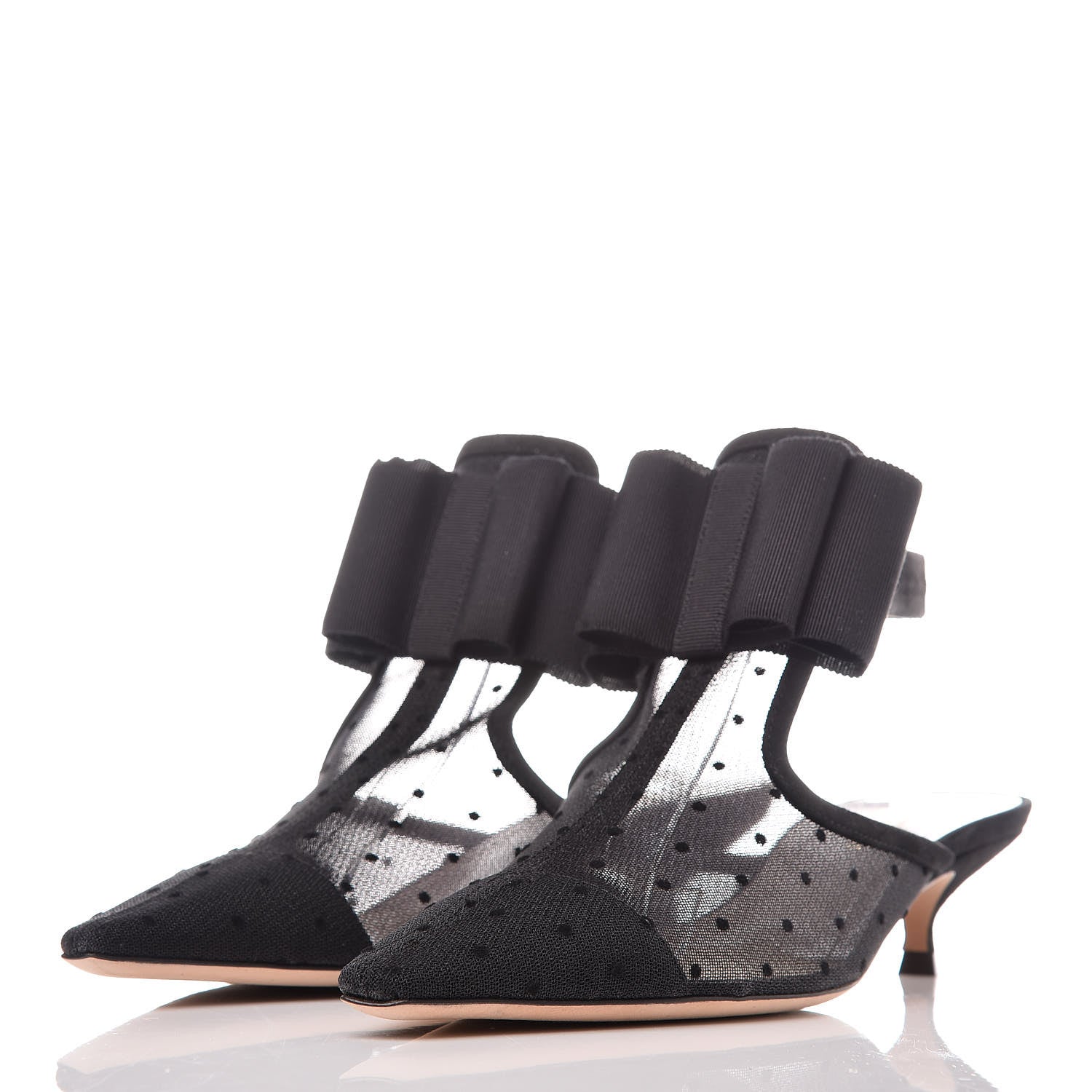 Christian Dior Suede Mesh Couture Pumps 37.5 Black 3 of 8