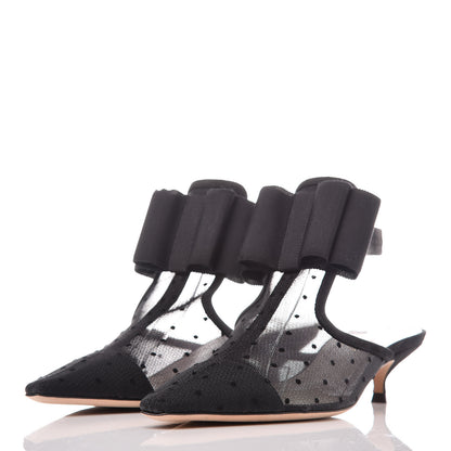 Christian Dior Suede Mesh Couture Pumps 37.5 Black 3 of 8