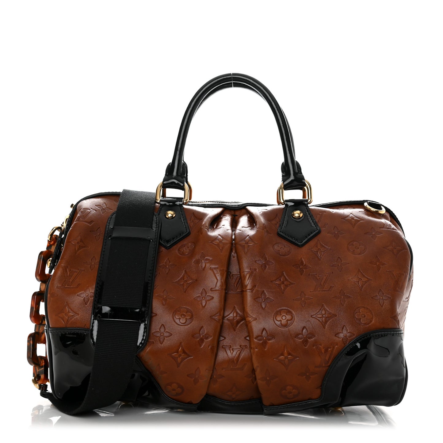 Cuir Embossed Monogram Stephen Bag Fauve