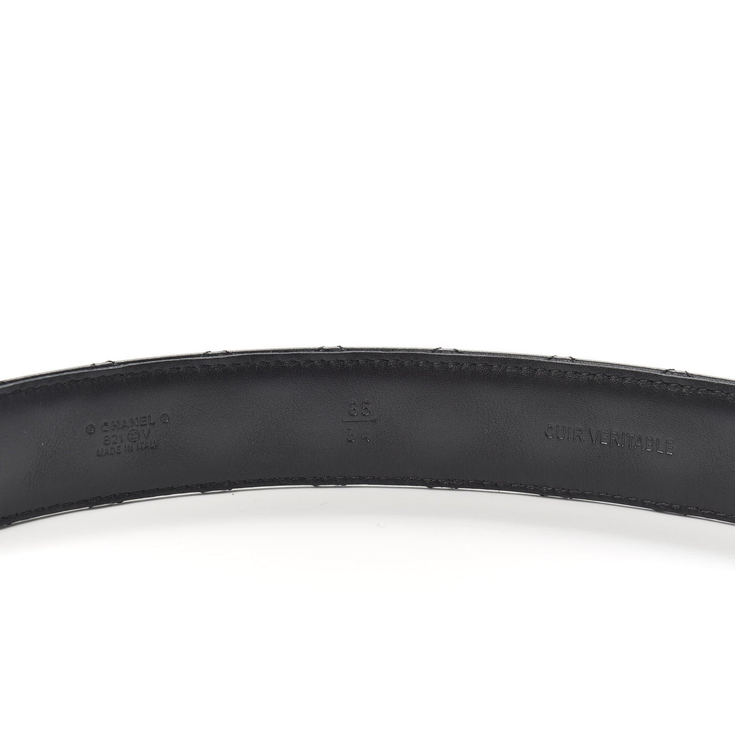Lambskin Quilted CC Chain Belt 85 34 Black