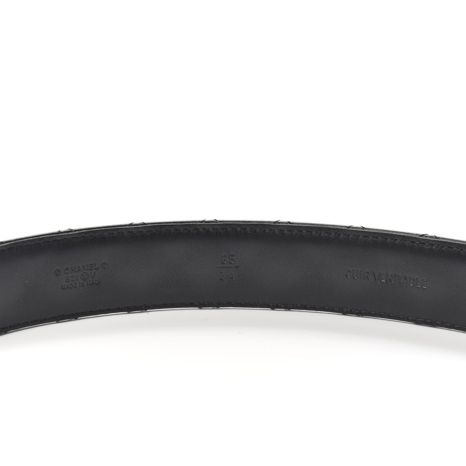Chanel Lambskin Quilted CC Chain Belt 85 34 Black 4 of 5