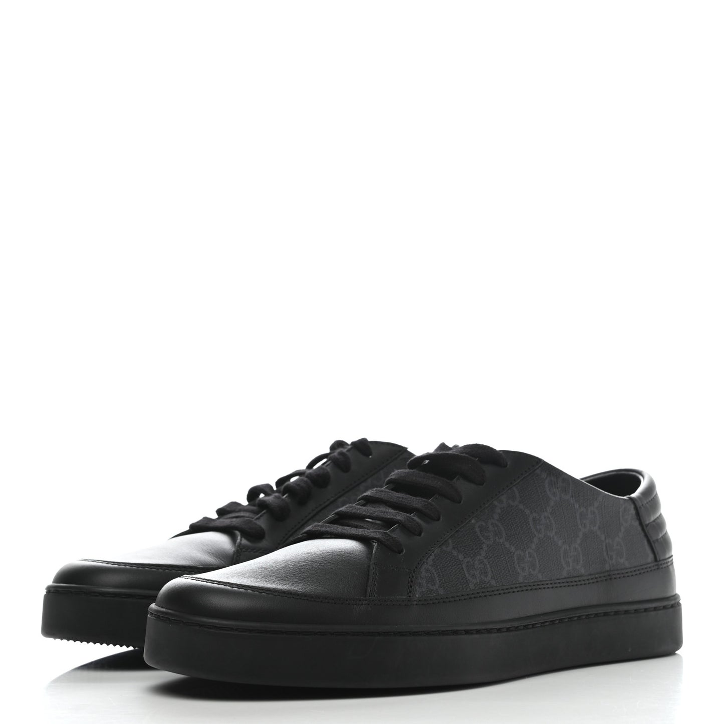 GG Supreme Monogram Mens Sneakers 8 Black