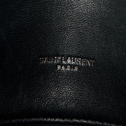 Saint Laurent Lambskin Quilted Monogram Monochrome Small Loulou Puffer Chain Satchel Black 6 of 11