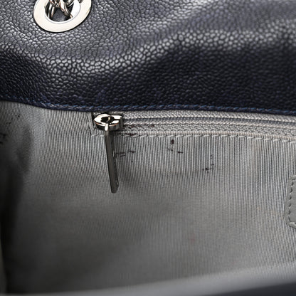 Chanel Caviar Quilted Large French Riviera Flap Navy Blue 12 of 16