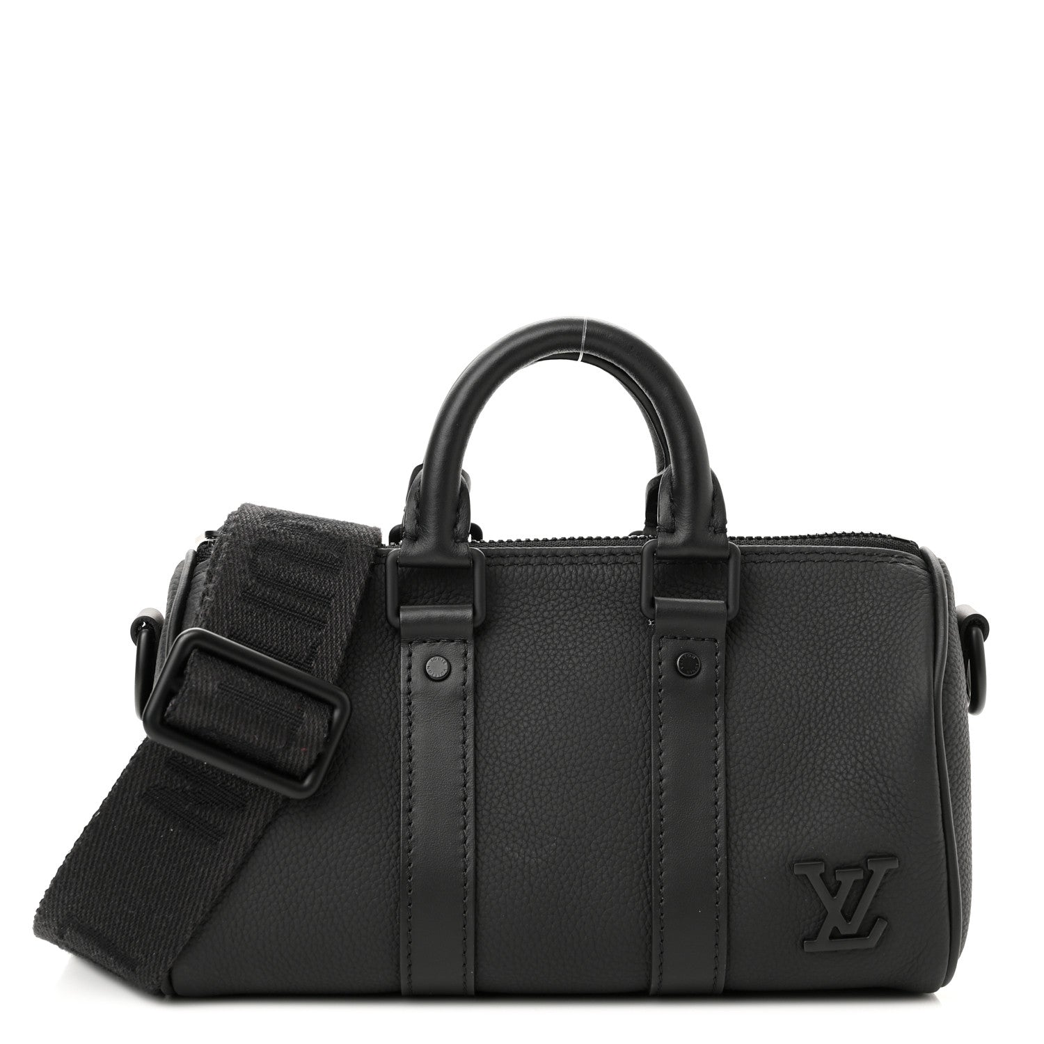 Louis Vuitton Grained Calfskin Aerogram Keepall XS Black 1 of 10