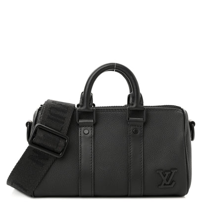 Louis Vuitton Grained Calfskin Aerogram Keepall XS Black 1 of 10