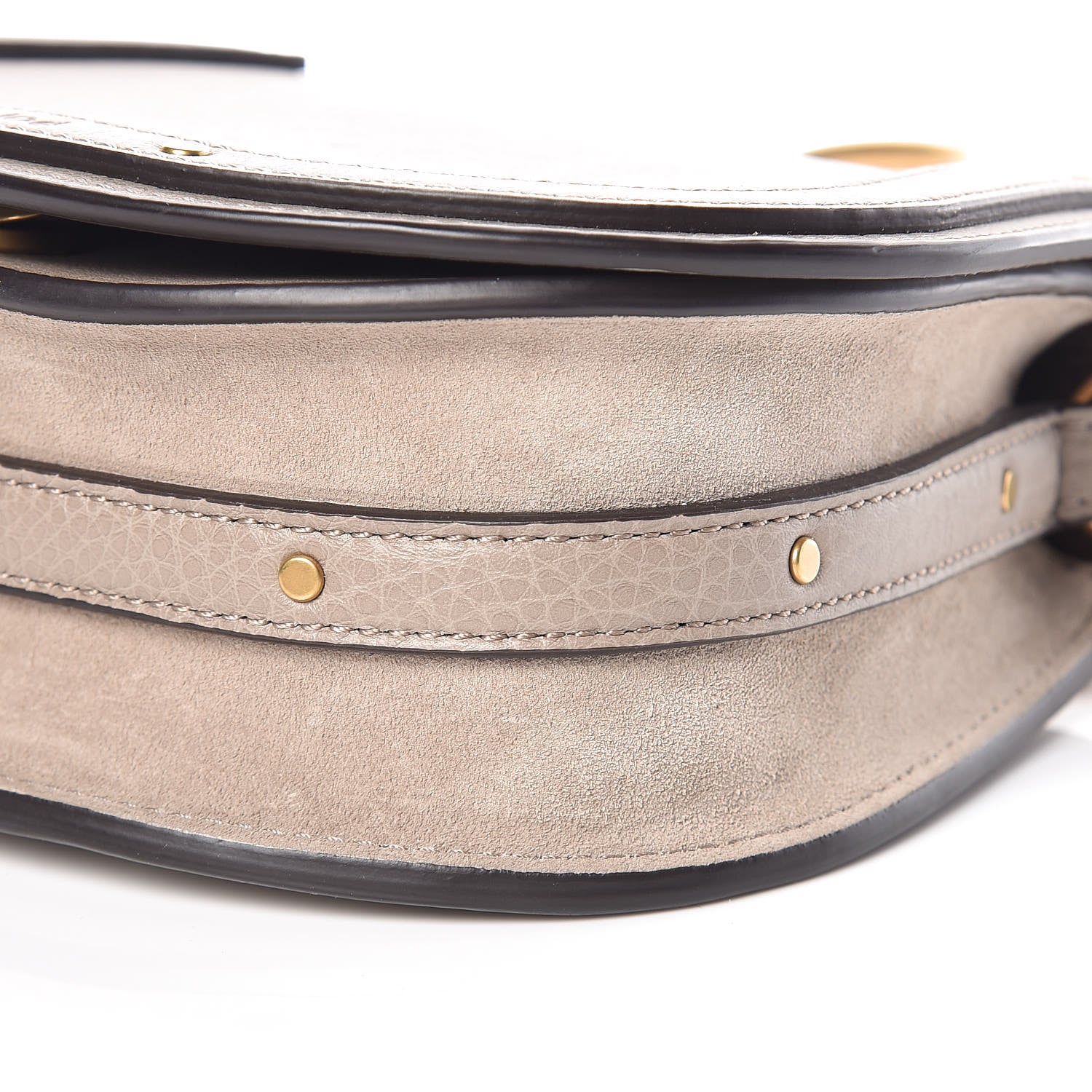Chloe Calfskin Suede Small Nile Bracelet Bag Motty Grey 9 of 9