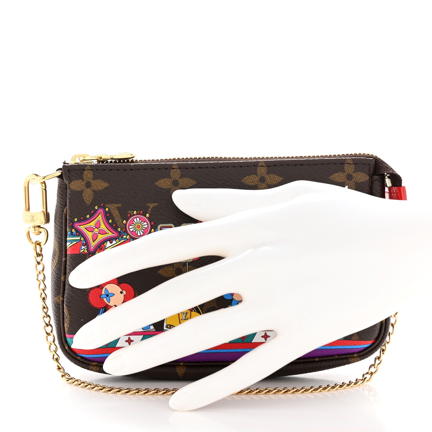 Louis Vuitton Monogram 2020 Christmas Animation Bumper Cars Mini Pochette Accessories Coquelicot 2 of 8