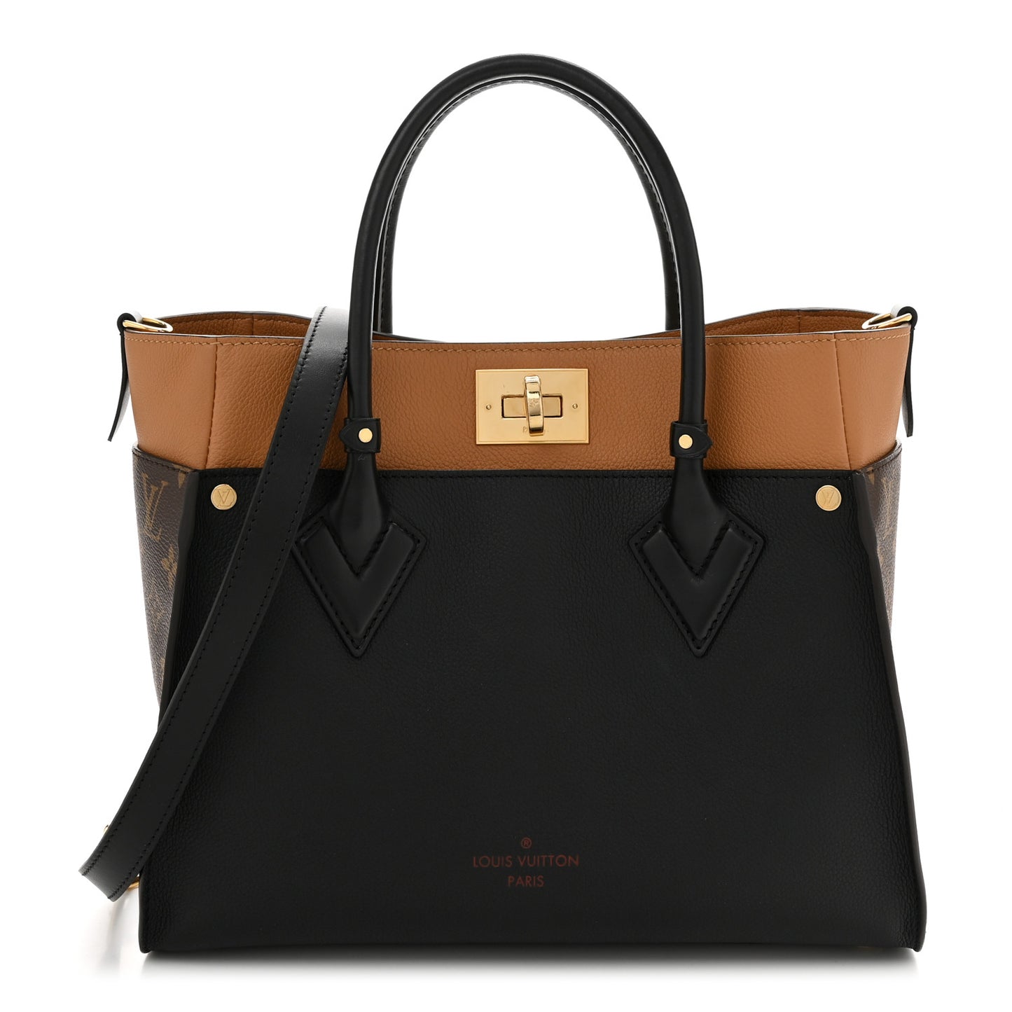 Calfskin Monogram On My Side Black
