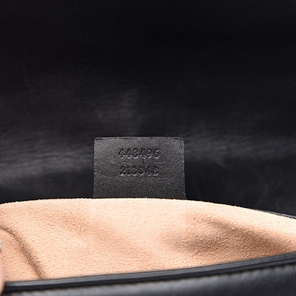 Gucci Calfskin Matelasse Medium GG Marmont Shoulder Bag Black 7 of 16