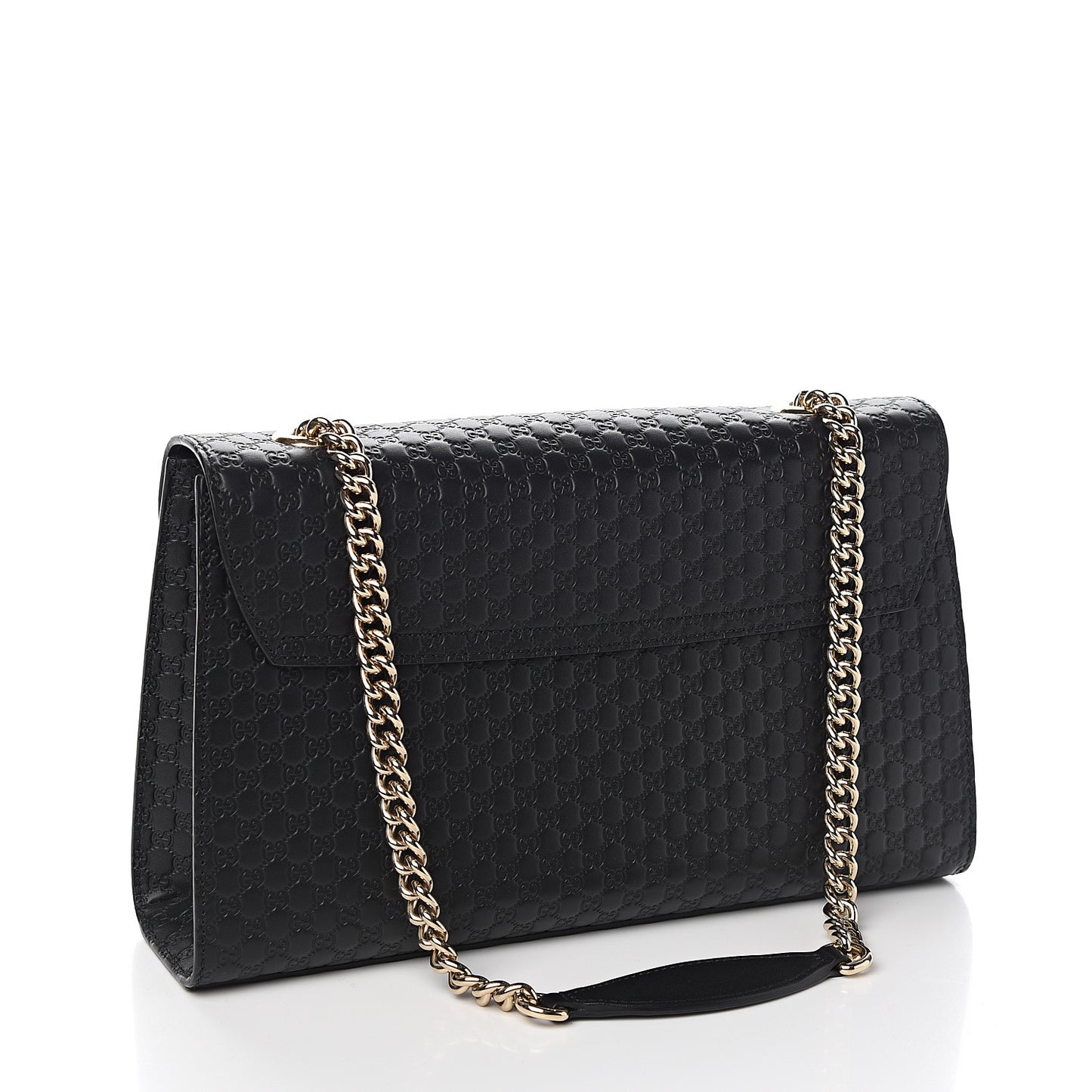 Microguccissima Medium Emily Chain Shoulder Bag Black