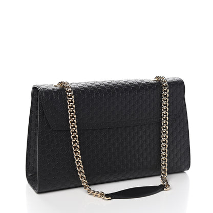 Gucci Microguccissima Medium Emily Chain Shoulder Bag Black 2 of 9