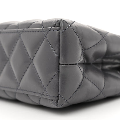 Chanel Shiny Aged Calfskin Quilted Nano Kelly Shopper Grey 10 of 10
