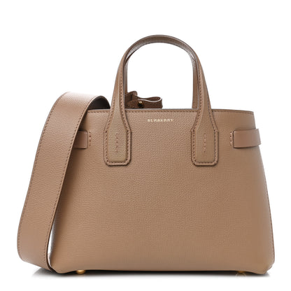 Burberry Derby Calfskin House Check Small Banner Tote Camel 1 of 4