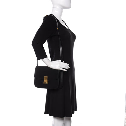 Celine Box Calfskin Medium Classic Box Flap Bag Black 2 of 13