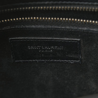 Saint Laurent Calfskin Crocodile Embossed Small Sac de Jour Black 6 of 11