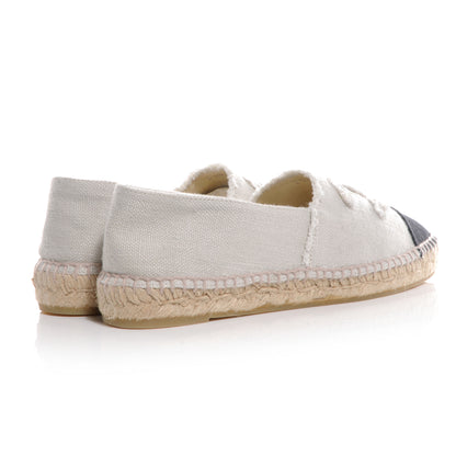 Chanel Toile Espadrilles Beige Black 41 4 of 7