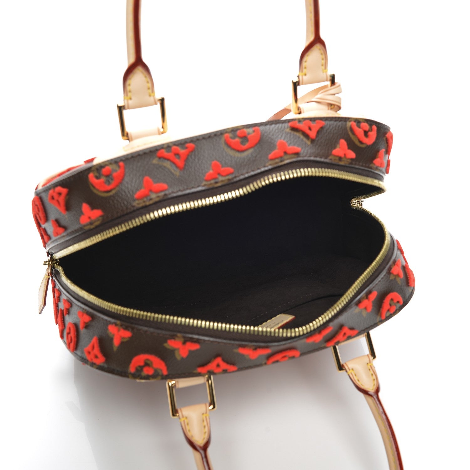 Louis Vuitton Monogram Tuffetage Deauville Cube Red 5 of 7