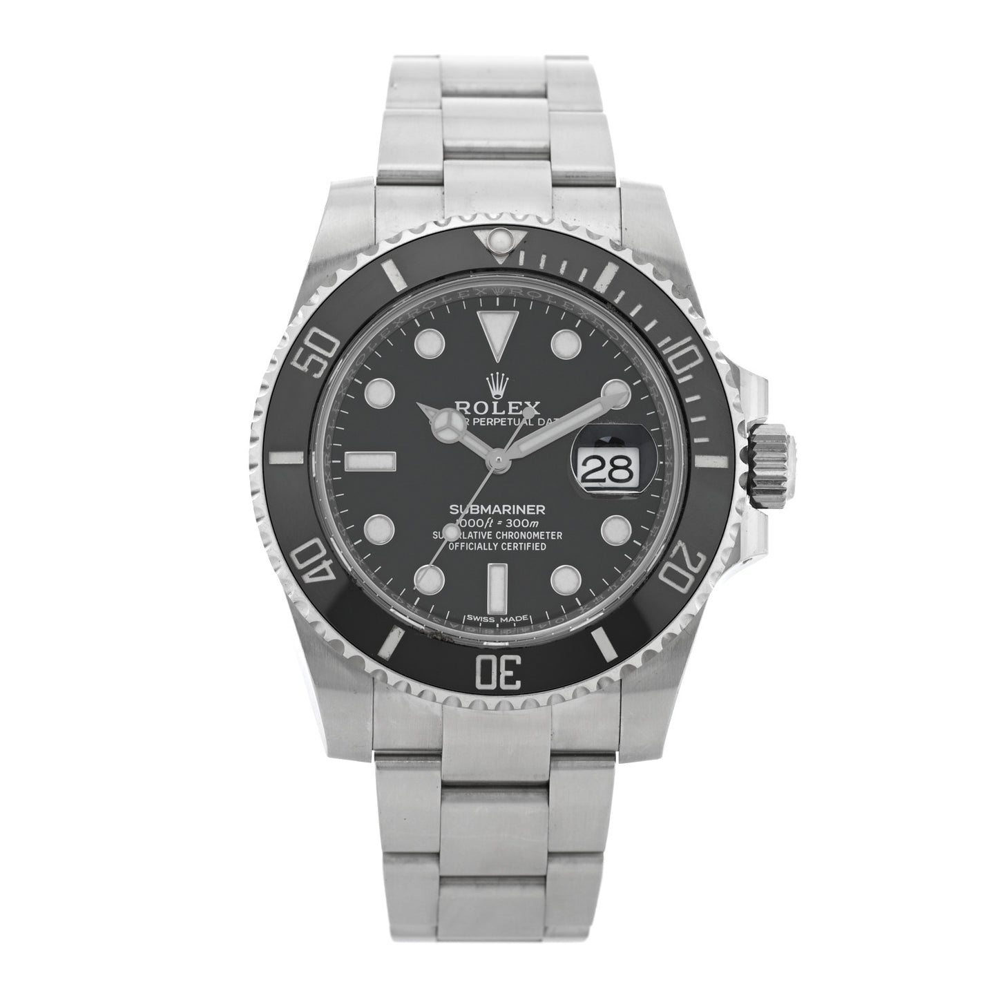 Stainless Steel 40mm Oyster Perpetual Submariner Date Watch Black 116610LN