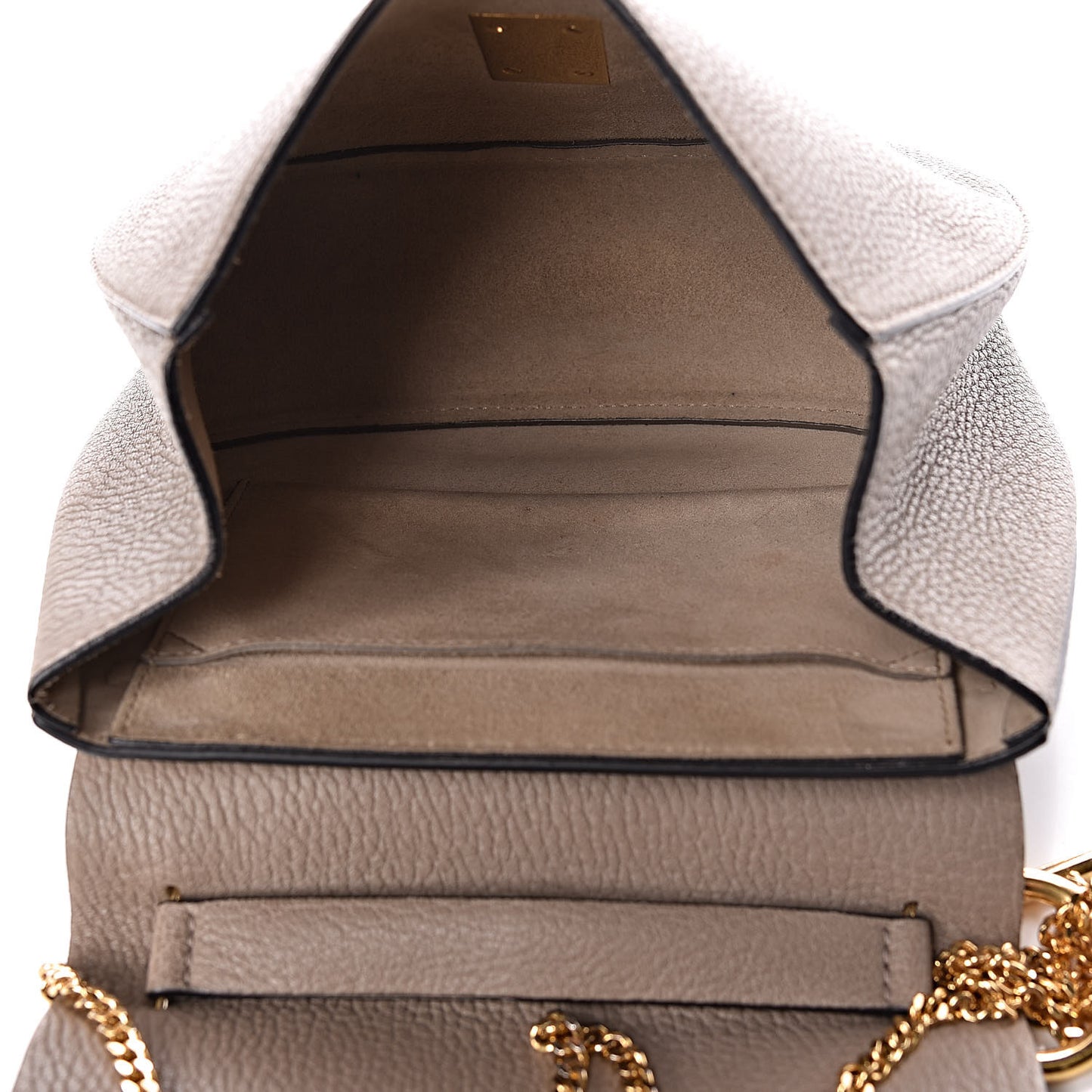 Grained Lambskin Drew Shoulder Bag Motty Grey