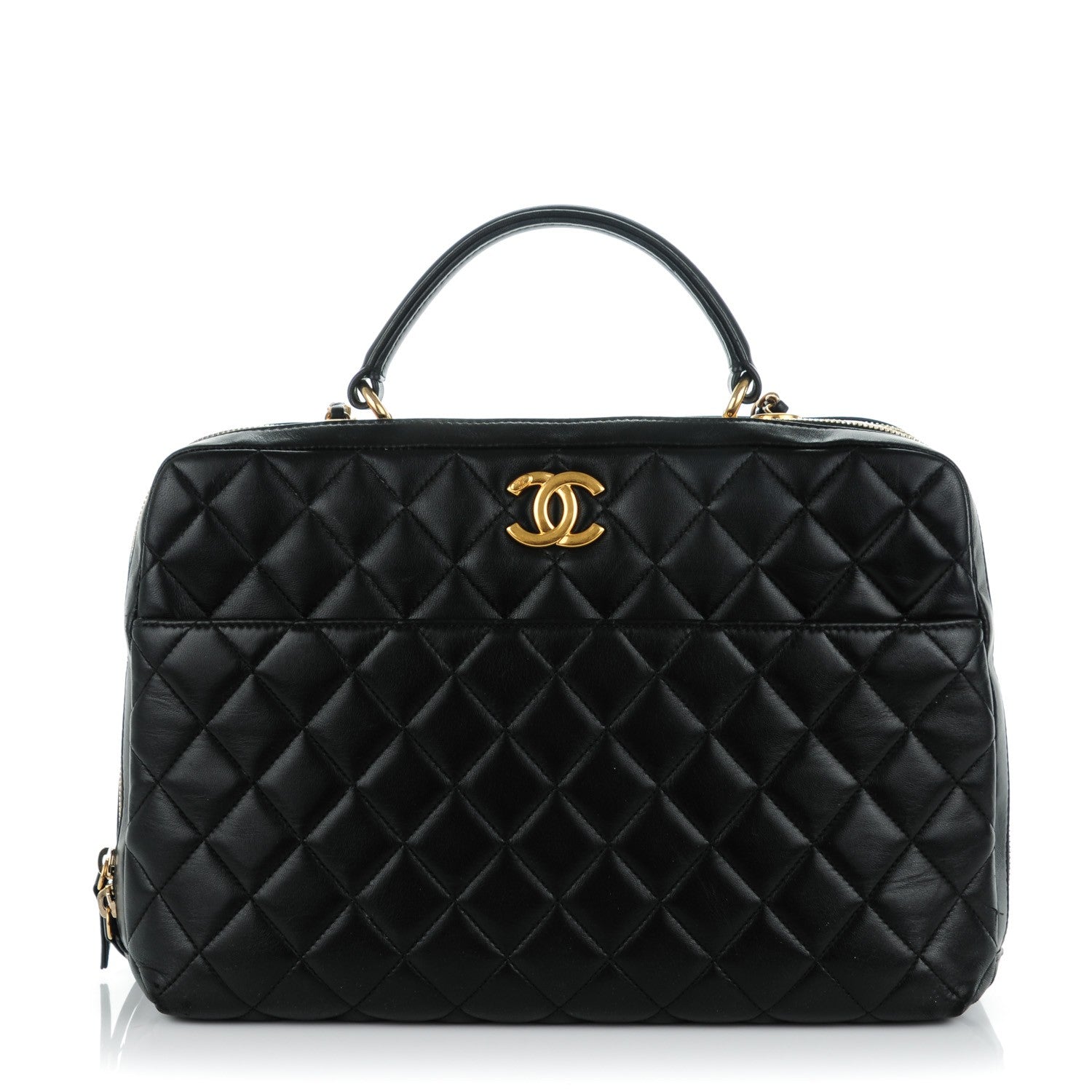 Chanel Lambskin Quilted Trendy CC Bowling Bag Black 1 of 13