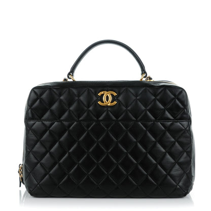 Chanel Lambskin Quilted Trendy CC Bowling Bag Black 1 of 13