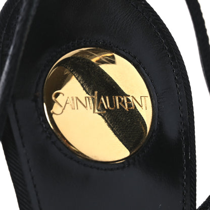 Saint Laurent Grosgrain Penelope Slingback Pump 37.5 Black 9 of 12
