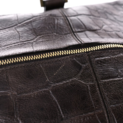 Mulberry Calfskin Crocodile Embossed Duffle Bag Brown 17 of 21