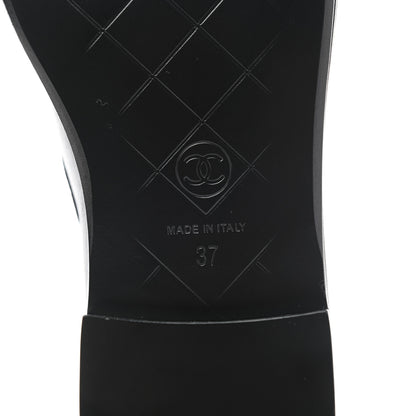 Chanel Lambskin Quilted CC Turnlock Loafers 37 Black 7 of 9