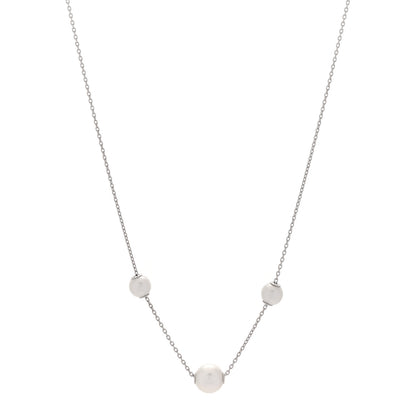 Mikimoto 18K White Gold Akoya Cultured Pearl 5.5-7.5m Pearls in Motion Necklace 1 of 7