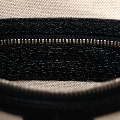 Gucci GG Supreme Monogram Textured Dollar Calfskin Web Small Ophidia Half Moon Hobo Beige Blue 7 of 11