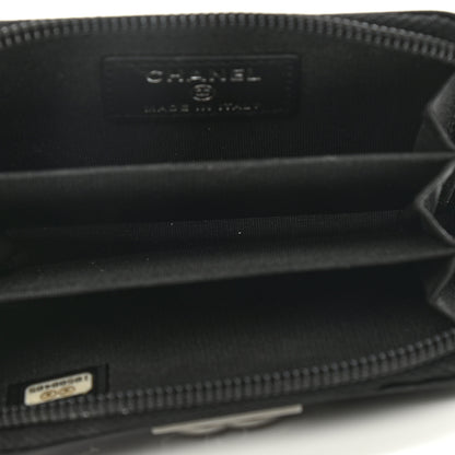 Chanel Lambskin Quilted Zip Around Boy Coin Purse Wallet Black 9 of 15