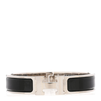 Hermes Enamel Narrow Clic Clac H Bracelet PM Black 1 of 5