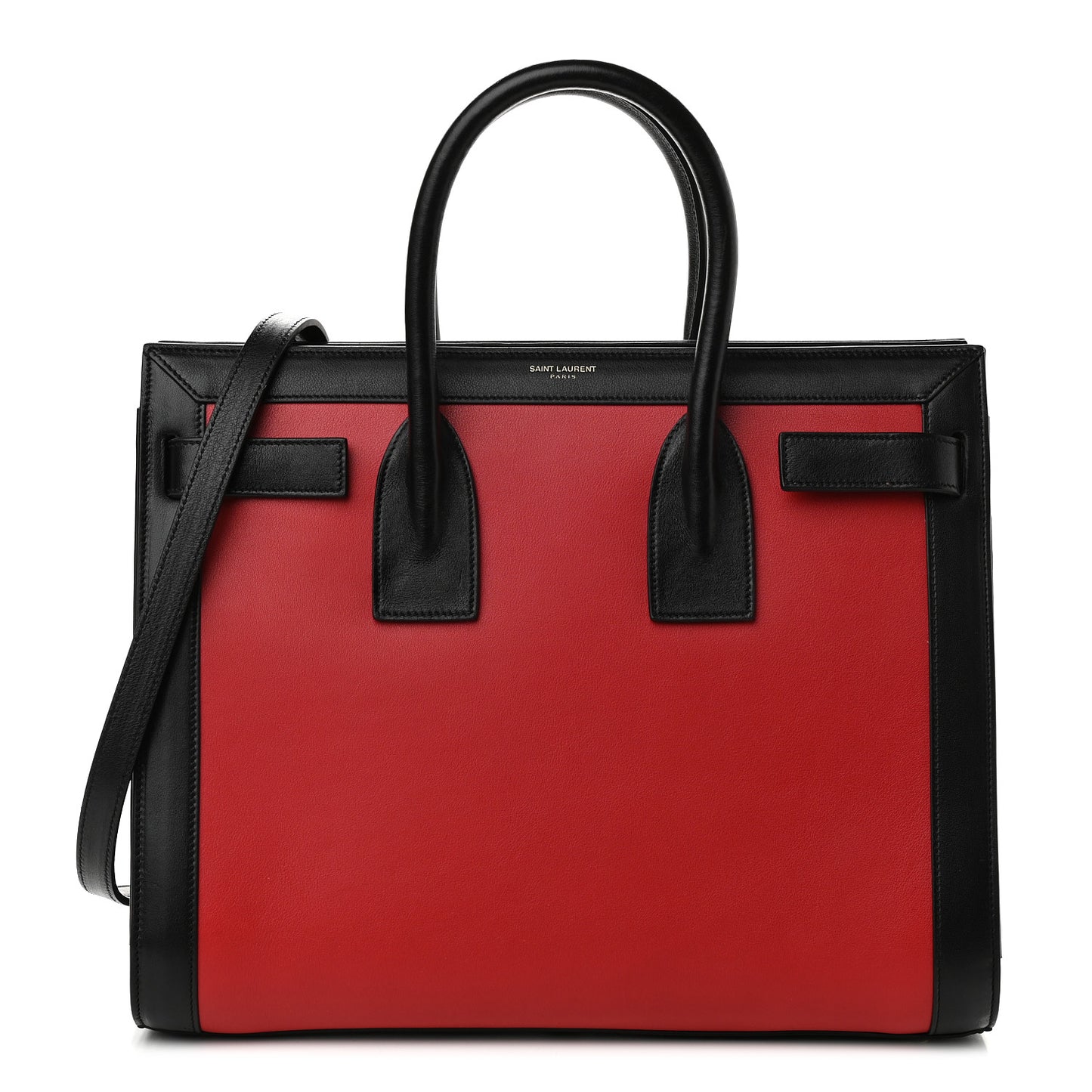 Calfskin Bi-Color Small Sac De Jour Lipstick Red Black