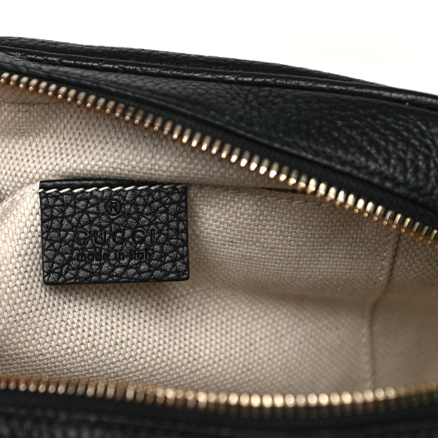 Pebbled Calfskin Small Soho Disco Bag Black