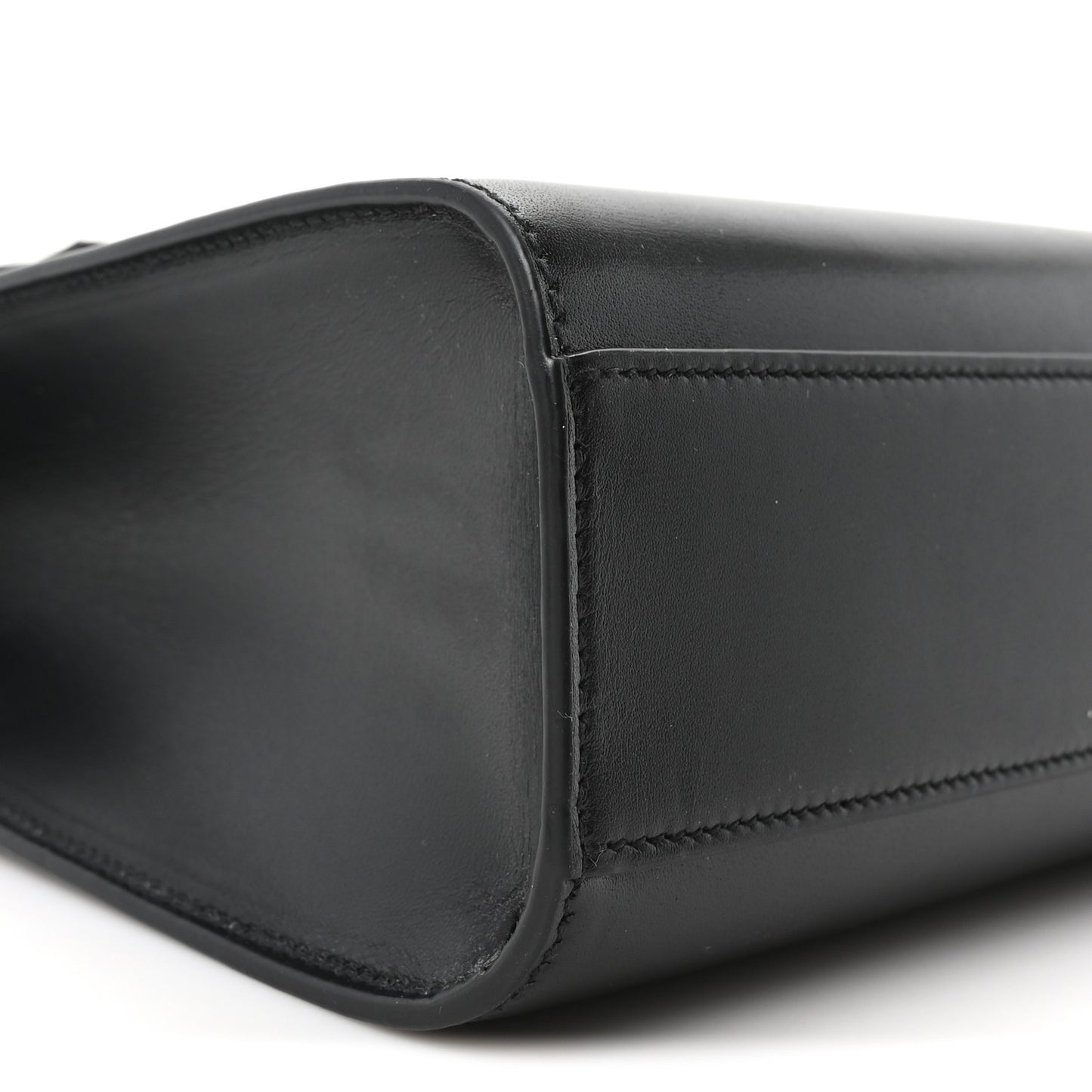 Smooth Calfskin Manhattan Shoulder Bag Black