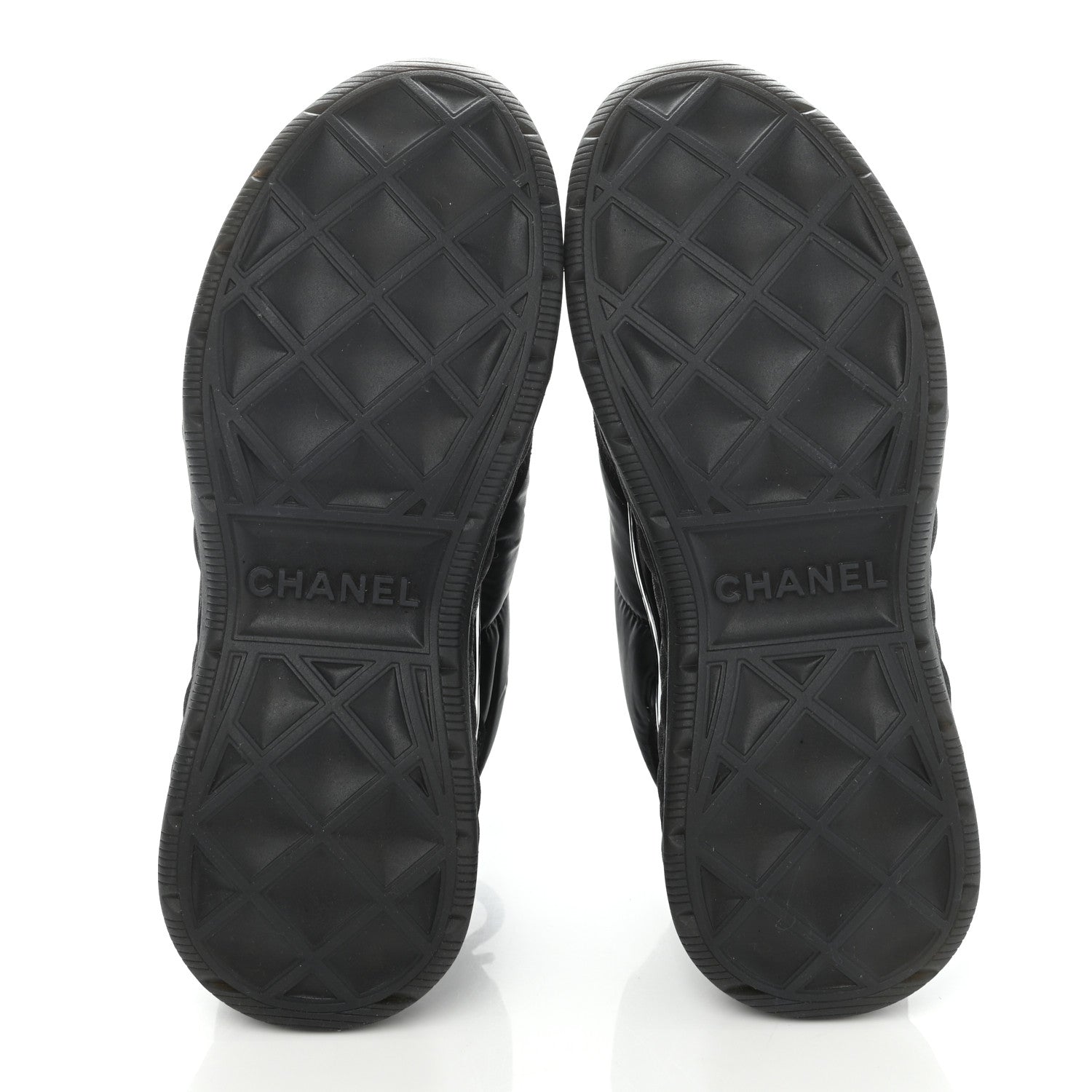 Chanel Nylon Suede Calfskin CC Sneakers 35 Black 5 of 11