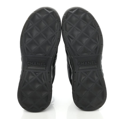 Chanel Nylon Suede Calfskin CC Sneakers 35 Black 5 of 11