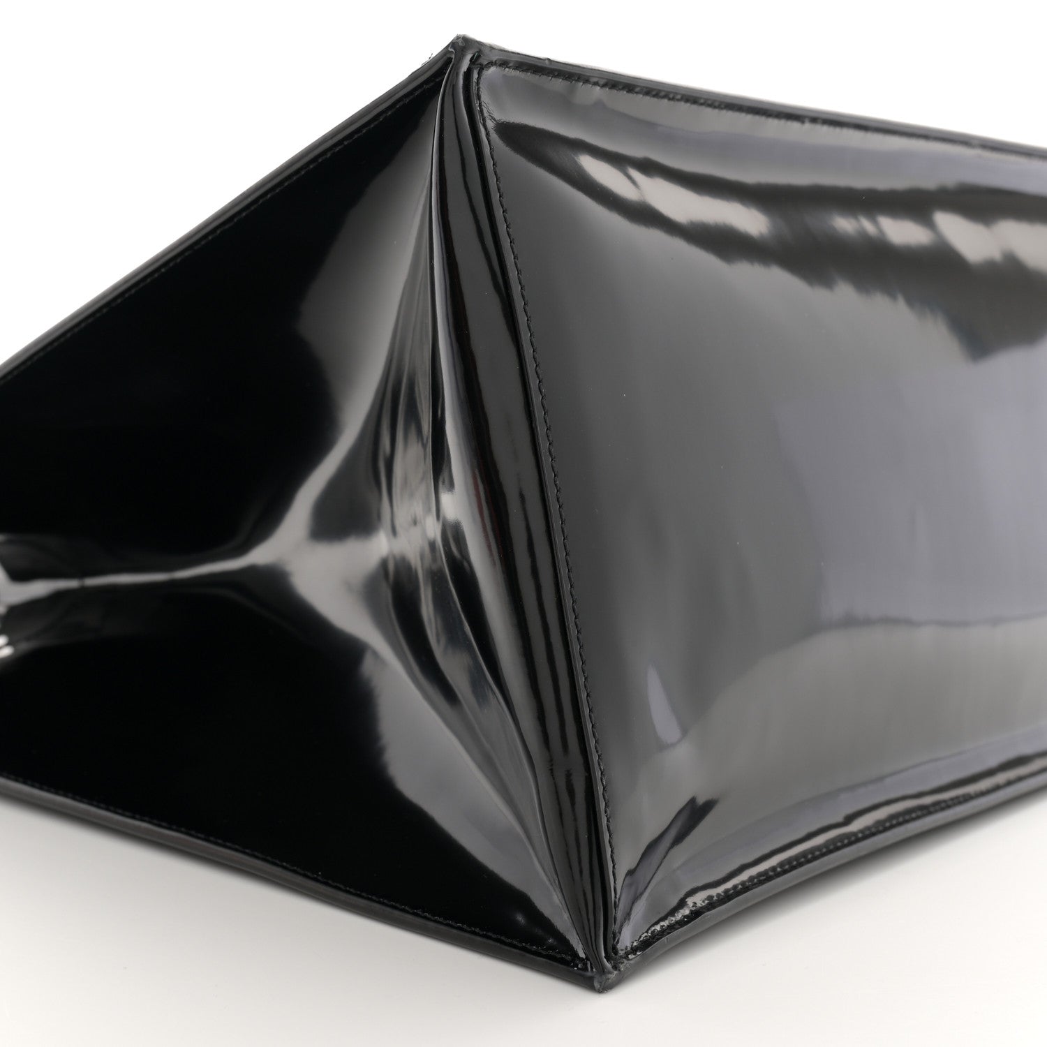 Saint Laurent Mesh Patent Rive Gauche Tote Black 9 of 11