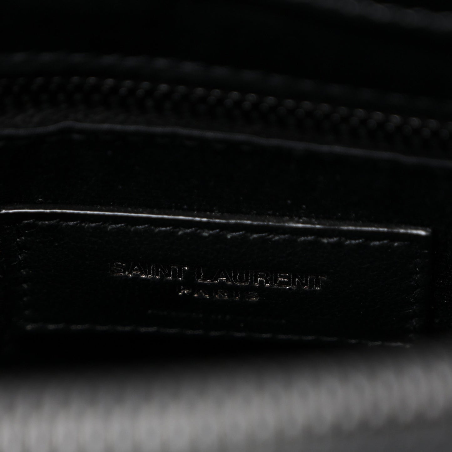 Calfskin Y Quilted Monogram Monochrome Medium Loulou Chain Satchel Black