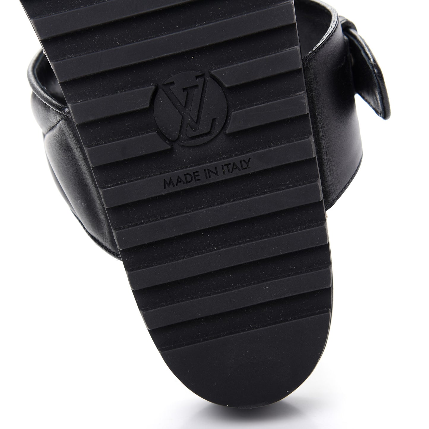 Calfskin New Wave Bom Dia Mule Sandals Black 38