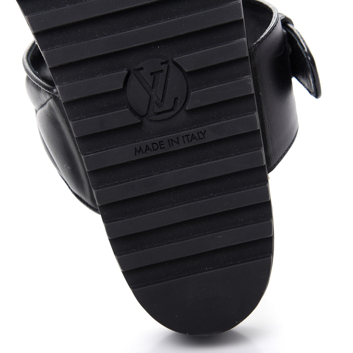 Louis Vuitton Calfskin New Wave Bom Dia Mule Sandals Black 38 9 of 10
